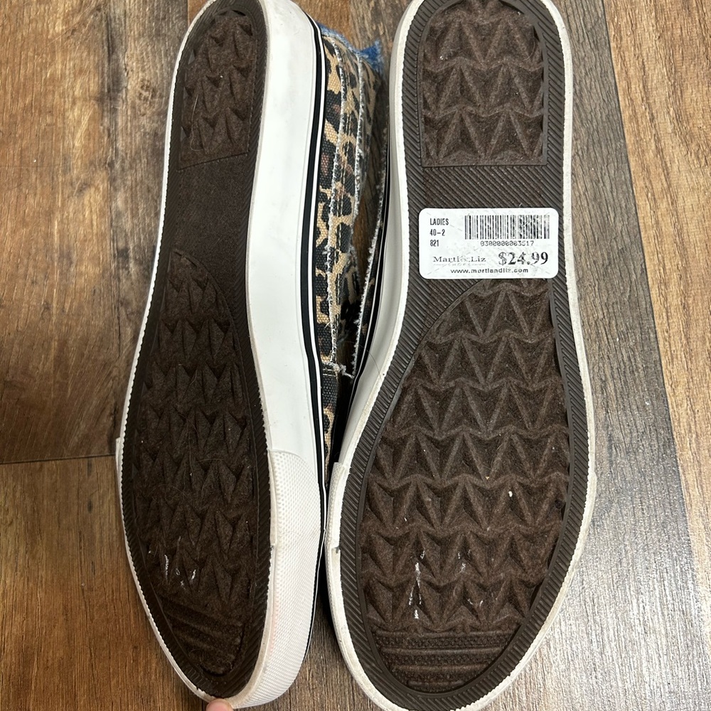 Gypsy Jazz Leopard & Denim slip on sneakers - Picture 3 of 3